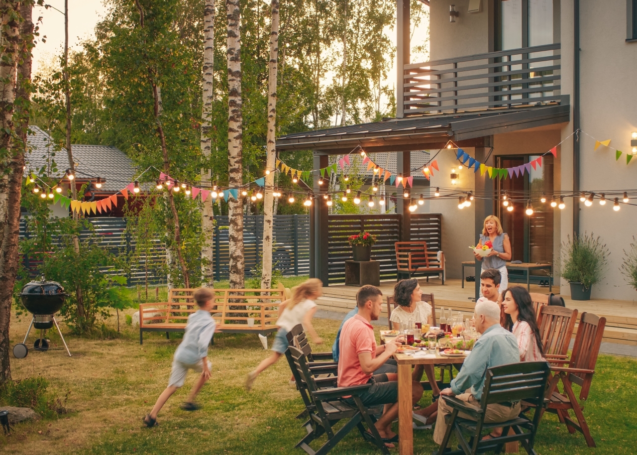 Family Backyard Gathering